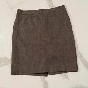 Ann Taylor Tweed Wool Blend Career Pencil Skirt Women’s 10P Brown Lined Corpcore